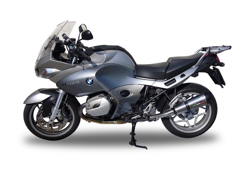 Exhaust compatible with Bmw R1200ST R1200RT 2003-2008, Gpe Ann. titanium, Slip-on exhaust including removable db killer and link pipe 