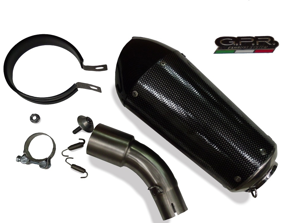 Exhaust compatible with Bmw C650GT 2012-2015, Gpe Ann. Poppy, Slip-on exhaust including removable db killer and link pipe 