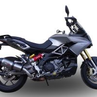 Exhaust compatible with Aprilia Caponord 1200 2013-2016, Gpe Ann. titanium, Slip-on exhaust including removable db killer and link pipe 