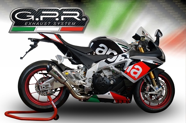 Exhaust compatible with Aprilia Rsv4 1000 2015-2016, Gpe Ann. titanium, Slip-on exhaust including link pipe 