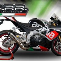 Exhaust compatible with Aprilia Rsv4 1000 2015-2016, Gpe Ann. titanium, Slip-on exhaust including link pipe 