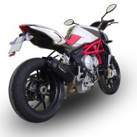 Exhaust compatible with Mv Agusta F3 800 2013-2016, Gpe Ann. Poppy, Slip-on exhaust including removable db killer and link pipe 