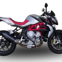 GPR exhaust compatible with Mv Agusta Brutale 800 Dragster 2013-2016, New Grand Prix Evo Poppy, Slip-on exhaust including removable db killer, link pipe and catalyst,  EPA-compliant 