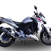 Exhaust compatible with Honda CB500F 2019-2020, GP Evo4 Titanium, Slip-on exhaust including removable db killer and link pipe 