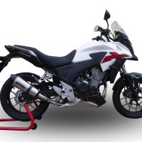 Exhaust compatible with Honda CB500X 2013-2015, Gpe Ann. titanium, Slip-on exhaust including removable db killer and link pipe 