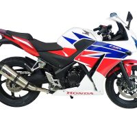Exhaust compatible with Honda CBR300R 2014-2016, Gpe Ann. titanium, Slip-on exhaust including link pipe 