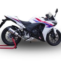 Exhaust compatible with Honda CBR500R 2012-2018, GP Evo4 Titanium, Slip-on exhaust including removable db killer and link pipe 