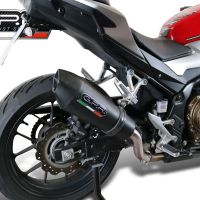 Exhaust compatible with Honda CB500F 2021-2025, GP Evo4 Black Titanium, Slip-on exhaust including removable db killer and link pipe 