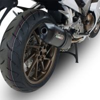 Exhaust compatible with Honda VFR800F 2014-2016, Furore Nero, Slip-on exhaust including removable db killer and link pipe 