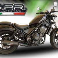 Exhaust compatible with Honda Rebel 300 2021-2023, Ghisa , Slip-on exhaust including removable db killer and link pipe, EPA-compliant 