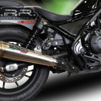 Exhaust compatible with Honda Rebel 300 2021-2023, Powercone Evo, Slip-on exhaust including removable db killer and link pipe, EPA-compliant 