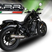 Exhaust compatible with Honda Rebel 300 2017-2020, Ultracone, Slip-on exhaust including removable db killer and link pipe, EPA-compliant 