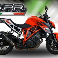 Exhaust compatible with Ktm 1290 Super Duke R 2017-2019, GP Evo4 Poppy, Slip-on exhaust including removable db killer and link pipe 