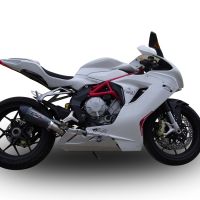 Exhaust compatible with Mv Agusta F3 675 2012-2016, Gpe Ann. Poppy, Slip-on exhaust including removable db killer and link pipe 