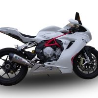Exhaust compatible with Mv Agusta F3 675 2012-2016, Gpe Ann. titanium, Slip-on exhaust including removable db killer and link pipe 
