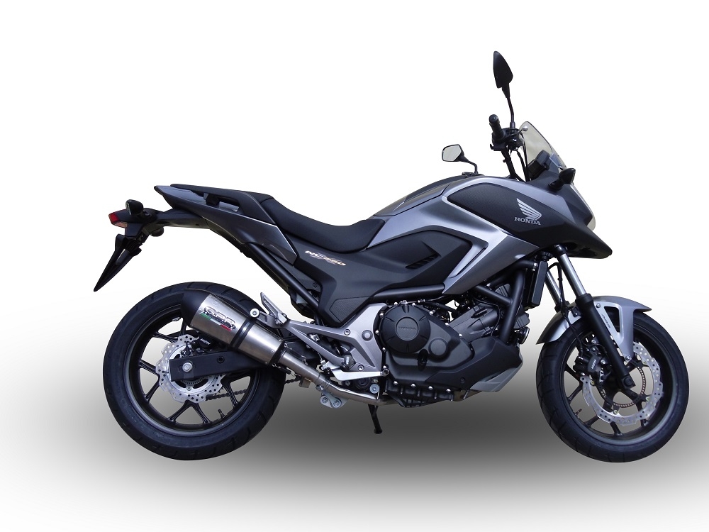 Exhaust compatible with Honda NC750X NC750S DCT 2017-2020, GP Evo4 Titanium, Slip-on exhaust including removable db killer and link pipe 