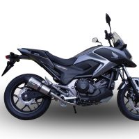 Exhaust compatible with Honda NC750X NC750S DCT 2017-2020, GP Evo4 Titanium, Slip-on exhaust including removable db killer and link pipe 