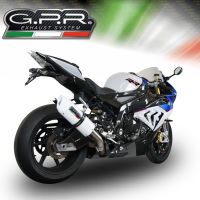 Exhaust compatible with Bmw S1000RR 2015-2016, Albus Ceramic, Slip-on exhaust including removable db killer and link pipe, EPA-compliant 