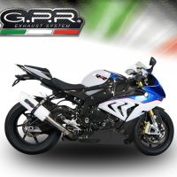 Exhaust compatible with Bmw S1000RR 2015-2016, Albus Ceramic, Slip-on exhaust including removable db killer and link pipe, EPA-compliant 