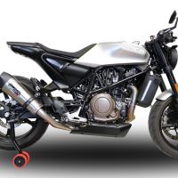 Exhaust compatible with Husqvarna Svartpilen 701 2018-2020, GP Evo4 Titanium, Slip-on exhaust including removable db killer and link pipe 