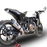 Exhaust compatible with Husqvarna Svartpilen 701 2018-2020, GP Evo4 Titanium, Slip-on exhaust including removable db killer and link pipe 
