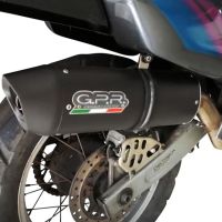 Exhaust compatible with Yamaha Xtz 750 Supertenere 1989-1997, Furore Nero, Slip-on exhaust including removable db killer and link pipe 