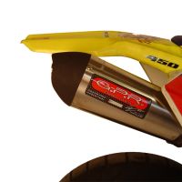 Exhaust compatible with Suzuki RMZ450 2008-2017, Gpe Ann. titanium, Slip-on exhaust including removable db killer and link pipe 