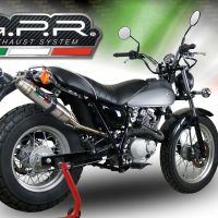 Exhaust compatible with Suzuki Rv 200 Van Van 2016-2017, Deeptone Inox, Slip-on exhaust including removable db killer and link pipe 