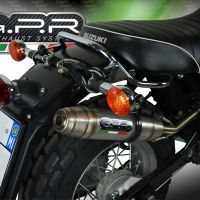 Exhaust compatible with Suzuki Rv 200 Van Van 2016-2017, Deeptone Inox, Slip-on exhaust including removable db killer and link pipe 