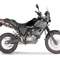 Exhaust compatible with Yamaha Xt 660 Z Teneré 2008-2016, Gpe Ann. titanium, Dual slip-on including removable db killers and link pipes 