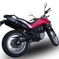 Exhaust compatible with Husqvarna TERRA - STRADA TR 650 2013-2015, Furore Nero, Dual slip-on including removable db killers and link pipes 