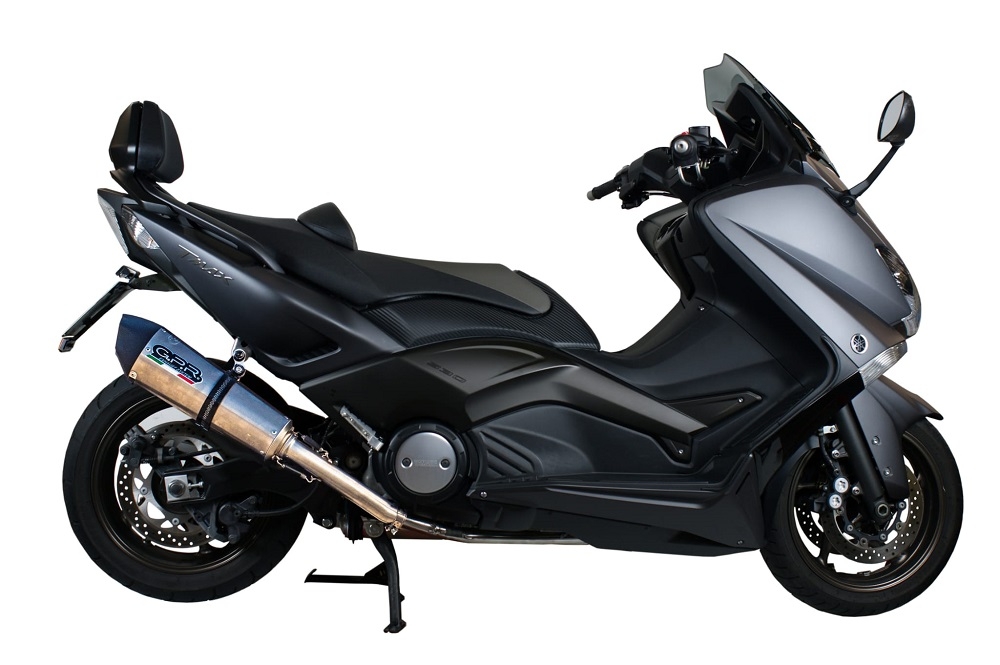 Exhaust compatible with Yamaha T-Max 500 2001-2011, Gpe Ann. titanium, Full system exhaust, including removable db killer 