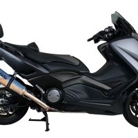 Exhaust compatible with Yamaha T-Max 500 2001-2011, Gpe Ann. titanium, Full system exhaust, including removable db killer 