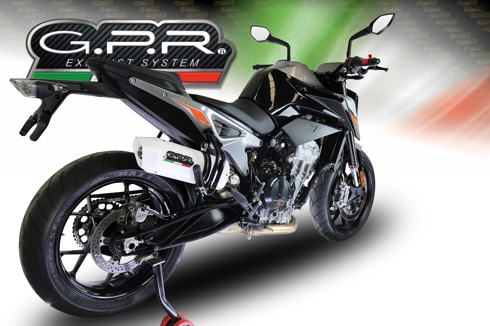 Exhaust compatible with Ktm 790 Duke 2017-2020, Albus Evo4, Slip-on exhaust including removable db killer and link pipe, EPA-compliant 