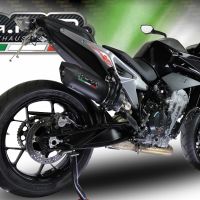 Exhaust compatible with Ktm 790 Duke 2021-2024, Furore Evo4 Nero, Slip-on exhaust including removable db killer and link pipe, EPA-compliant 