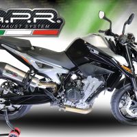 Exhaust compatible with Ktm 790 Duke 2017-2020, GP Evo4 Titanium, Slip-on exhaust including removable db killer and link pipe 