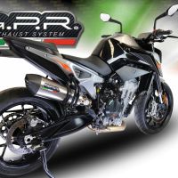 Exhaust compatible with Ktm 790 Duke 2017-2020, GP Evo4 Titanium, Slip-on exhaust including removable db killer and link pipe 