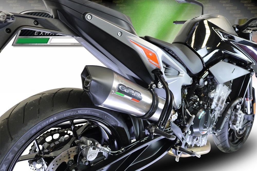 Exhaust compatible with Ktm 790 Duke 2017-2020, GP Evo4 Titanium, Slip-on exhaust including removable db killer and link pipe 