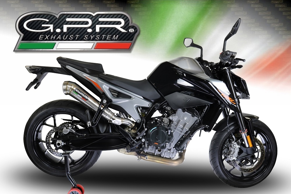 Exhaust compatible with Ktm 790 Duke 2017-2020, Powercone Evo, Slip-on exhaust including removable db killer and link pipe, EPA-compliant 
