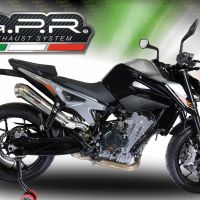 Exhaust compatible with Ktm 790 Duke 2017-2020, Powercone Evo, Slip-on exhaust including removable db killer and link pipe, EPA-compliant 