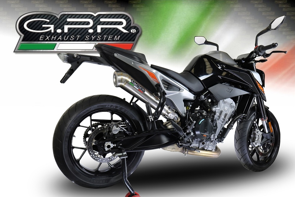 Exhaust compatible with Ktm 790 Duke 2017-2020, Powercone Evo, Slip-on exhaust including removable db killer and link pipe, EPA-compliant 
