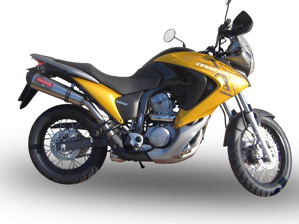 Exhaust compatible with Honda Transalp XL700V 2007-2014, Gpe Ann. titanium, Slip-on exhaust including removable db killer and link pipe 