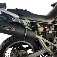 Exhaust compatible with Honda Transalp XL600V 1996-1999, Furore Nero, Slip-on exhaust including removable db killer and link pipe 