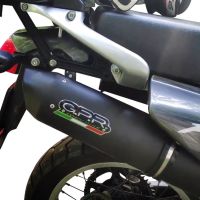 Exhaust compatible with Honda Transalp XL600V 1996-1999, Furore Nero, Slip-on exhaust including removable db killer and link pipe 