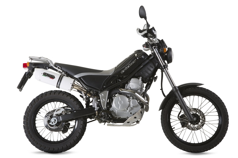 Exhaust compatible with Yamaha Tricker 250 2005-2008, Albus Ceramic, Slip-on exhaust including removable db killer and link pipe, EPA-compliant 