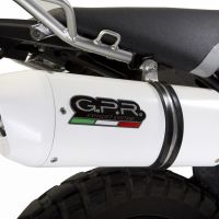 Exhaust compatible with Yamaha Tricker 250 2005-2008, Albus Ceramic, Slip-on exhaust including removable db killer and link pipe, EPA-compliant 