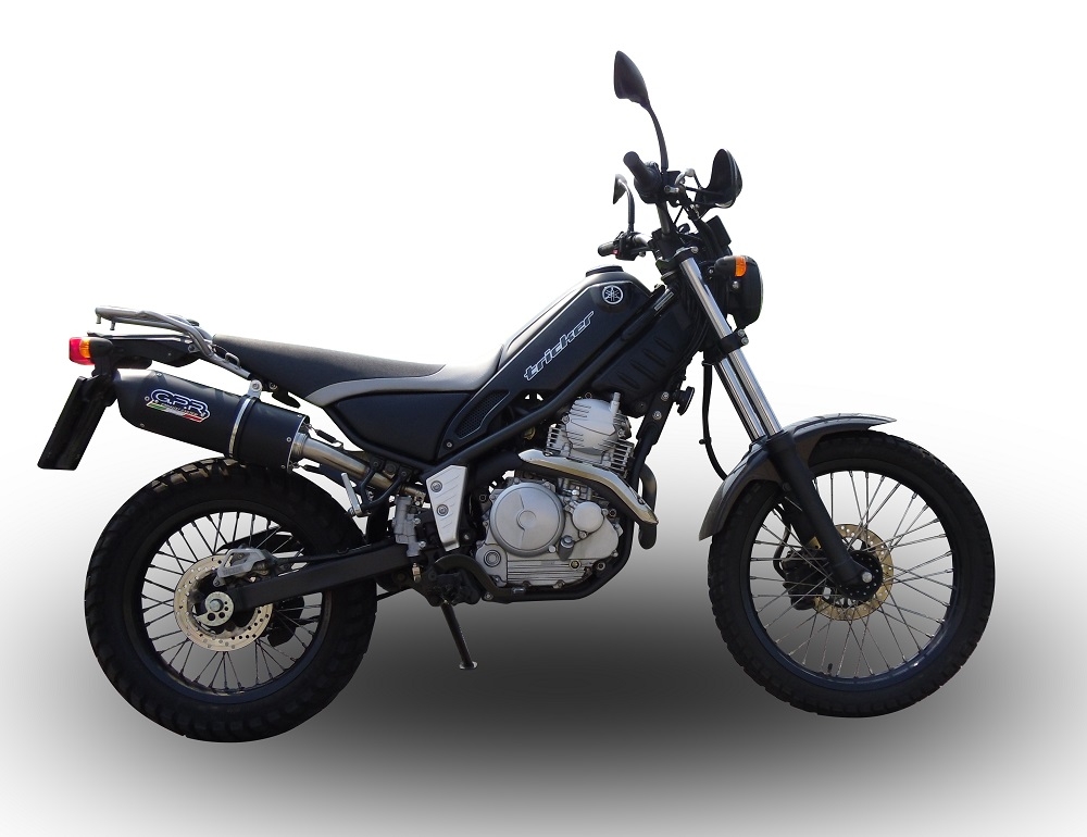 Exhaust compatible with Yamaha Tricker 250 2005-2008, Furore Poppy, Slip-on exhaust including removable db killer and link pipe, EPA-compliant 
