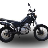 Exhaust compatible with Yamaha Tricker 250 2005-2008, Furore Poppy, Slip-on exhaust including removable db killer and link pipe, EPA-compliant 