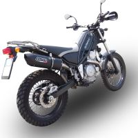Exhaust compatible with Yamaha Tricker 250 2005-2008, Furore Nero, Slip-on exhaust including removable db killer and link pipe, EPA-compliant 
