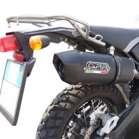 Exhaust compatible with Yamaha Tricker 250 2005-2008, Furore Nero, Slip-on exhaust including removable db killer and link pipe, EPA-compliant 